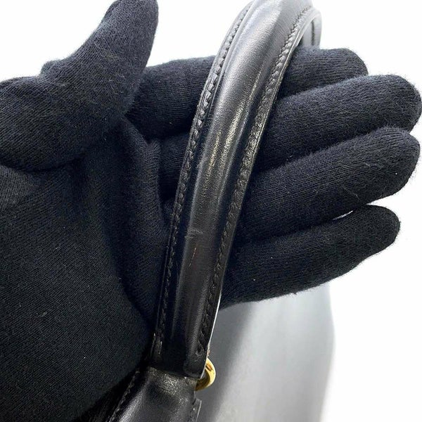 エルメス ハンドバッグ ケリー32 外縫い ナチュラル/ブラック/ゴールド金具 トワルアッシュ/ボックスカーフ 〇Z刻印 黒