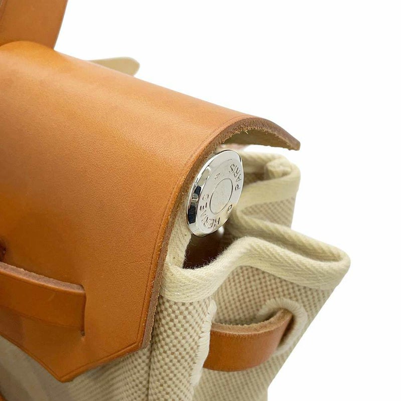 エルメス リュックサック エールバッグ アドPM ナチュラル/ベージュ/シルバー金具 トワルアッシュ/バッシュハンター □C刻印