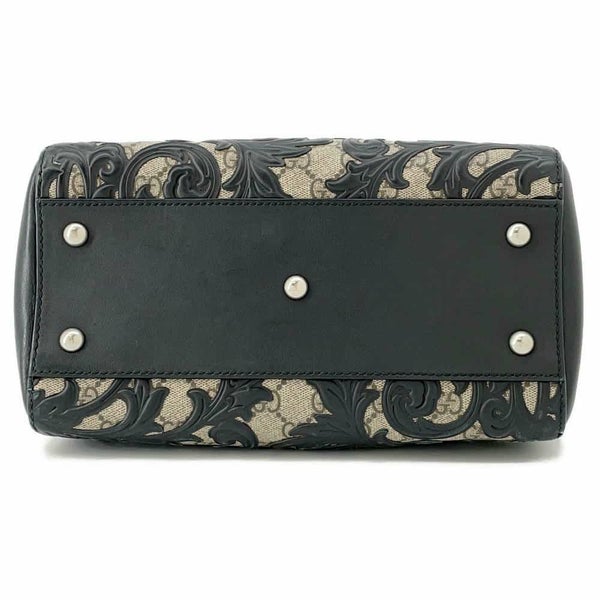 グッチ ハンドバッグ アラベスク GGスプリーム 409529 GUCCI バッグ 2wayショルダーバッグ ミニボストン 黒