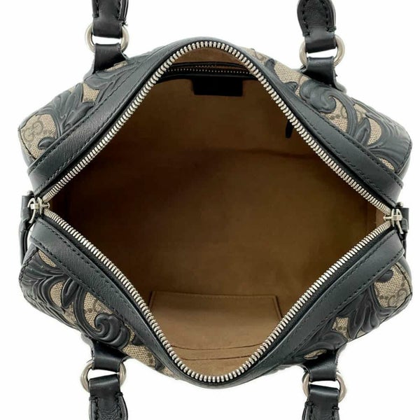 グッチ ハンドバッグ アラベスク GGスプリーム 409529 GUCCI バッグ 2wayショルダーバッグ ミニボストン 黒