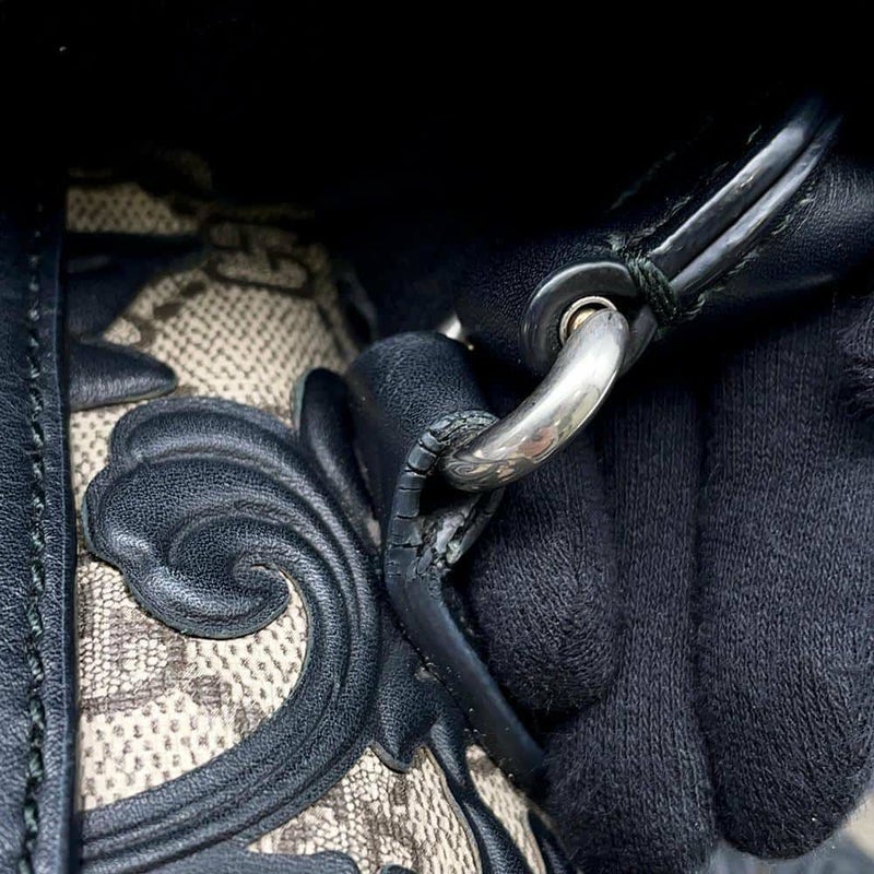 グッチ ハンドバッグ アラベスク GGスプリーム 409529 GUCCI バッグ 2wayショルダーバッグ ミニボストン 黒