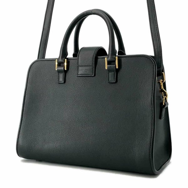 サンローランパリ ハンドバッグ ベイビーカバス レザー 372087 SAINT LAURENT PARIS 2wayショルダーバッグ 黒