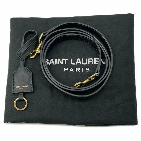 サンローランパリ ハンドバッグ ベイビーカバス レザー 372087 SAINT LAURENT PARIS 2wayショルダーバッグ 黒