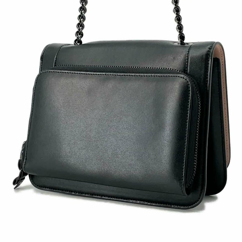 サルヴァトーレ・フェラガモ チェーンショルダーバッグ ヴァラ リボン 21 G877 Ferragamo 黒