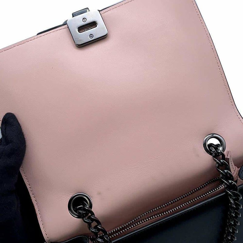 サルヴァトーレ・フェラガモ チェーンショルダーバッグ ヴァラ リボン 21 G877 Ferragamo 黒