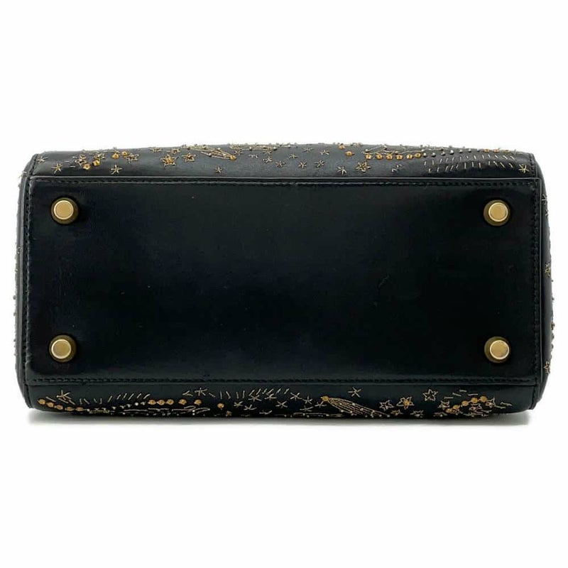 クリスチャン・ディオール ハンドバッグ レディディオール アストロジー Christian Dior 2wayショルダーバッグ 黒