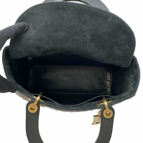 クリスチャン・ディオール ハンドバッグ レディディオール アストロジー Christian Dior 2wayショルダーバッグ 黒