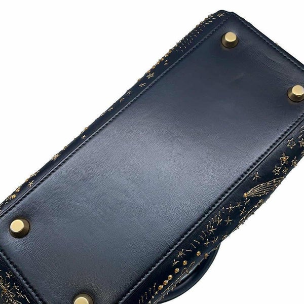 クリスチャン・ディオール ハンドバッグ レディディオール アストロジー Christian Dior 2wayショルダーバッグ 黒