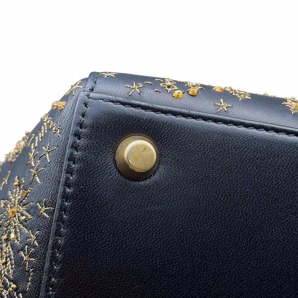 クリスチャン・ディオール ハンドバッグ レディディオール アストロジー Christian Dior 2wayショルダーバッグ 黒