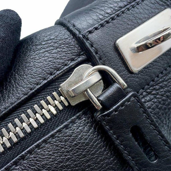 プラダ ハンドバッグ エンボスロゴ レザー BR3089 PRADA ボストンバッグ 黒