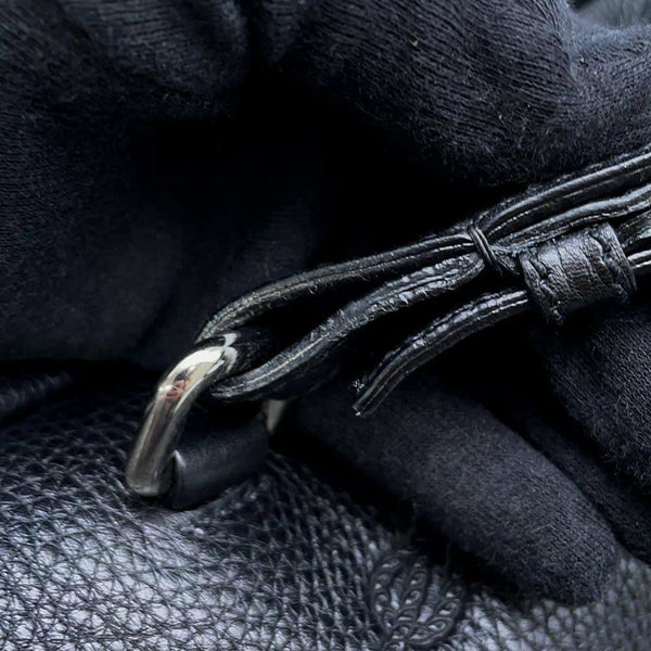 プラダ ハンドバッグ エンボスロゴ レザー BR3089 PRADA ボストンバッグ 黒