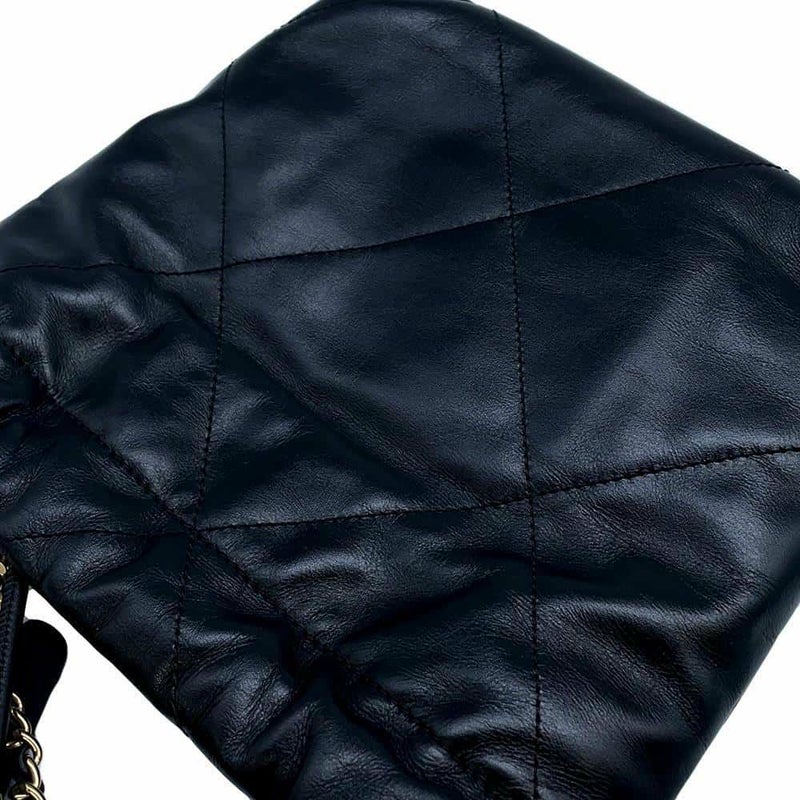 シャネル ハンドバッグ CHANEL 22 ミニ ココマーク シャイニーカーフレザー AS3980 CHANEL 2wayショルダーバッグ 黒