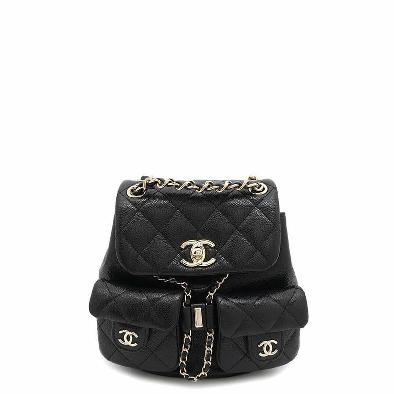 シャネル リュック マトラッセ ココマーク キャビアスキン AS3787 CHANEL バックパック バッグ 黒