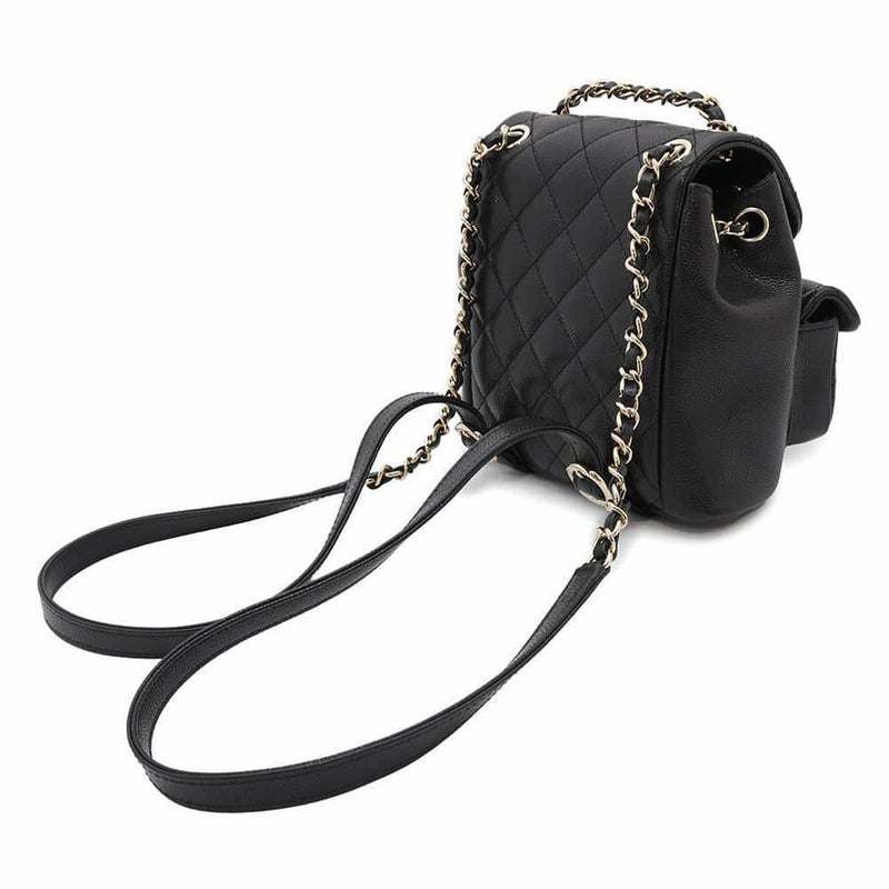 シャネル リュック マトラッセ ココマーク キャビアスキン AS3787 CHANEL バックパック バッグ 黒