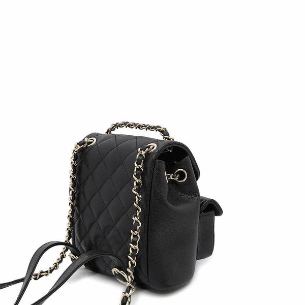 シャネル リュック マトラッセ ココマーク キャビアスキン AS3787 CHANEL バックパック バッグ 黒