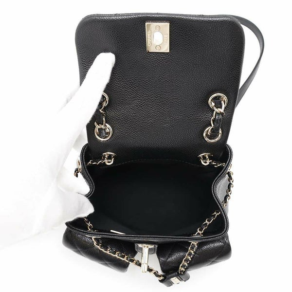 シャネル リュック マトラッセ ココマーク キャビアスキン AS3787 CHANEL バックパック バッグ 黒