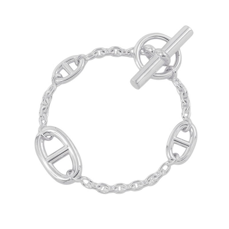 エルメス ブレスレット シェーヌダンクル ファランドール SV925シルバー サイズST HERMES Chaine d'Ancre Farandole