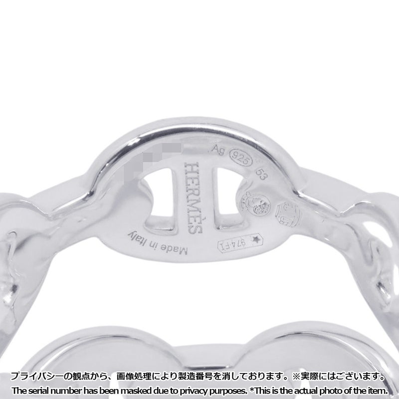 エルメス リング シェーヌダンクル アンシェネ ダブル ロウ SV925シルバー リングサイズ53 HERMES 指輪 Enchainee double row