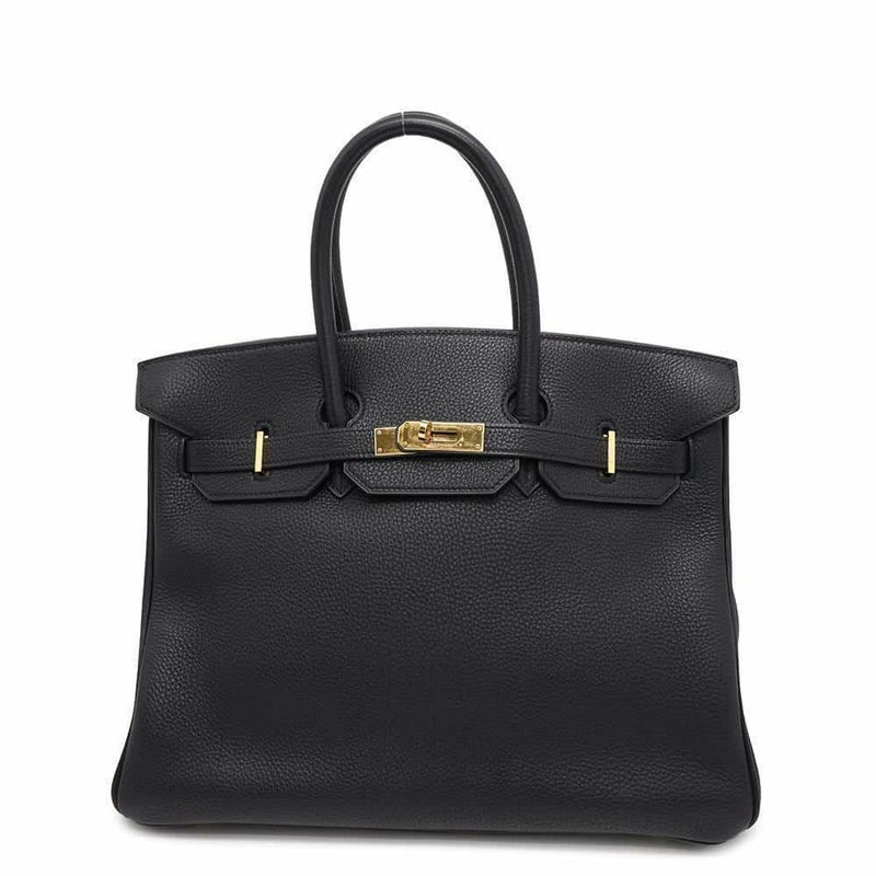 エルメス バーキン35 ブラック/ゴールド金具 トゴ □C刻印 HERMES Birkin ハンドバッグ 黒