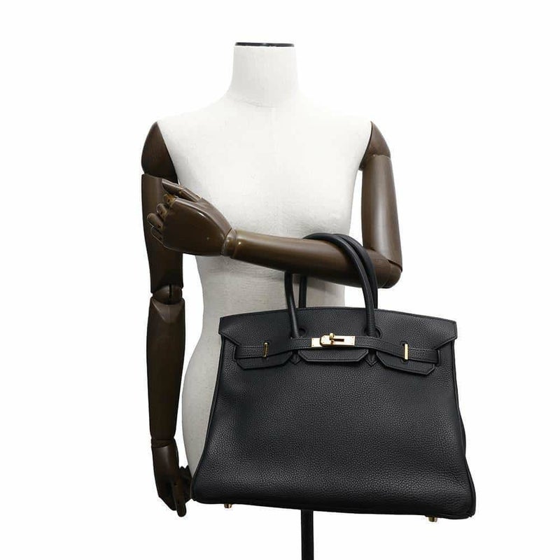エルメス バーキン35 ブラック/ゴールド金具 トゴ □C刻印 HERMES Birkin ハンドバッグ 黒