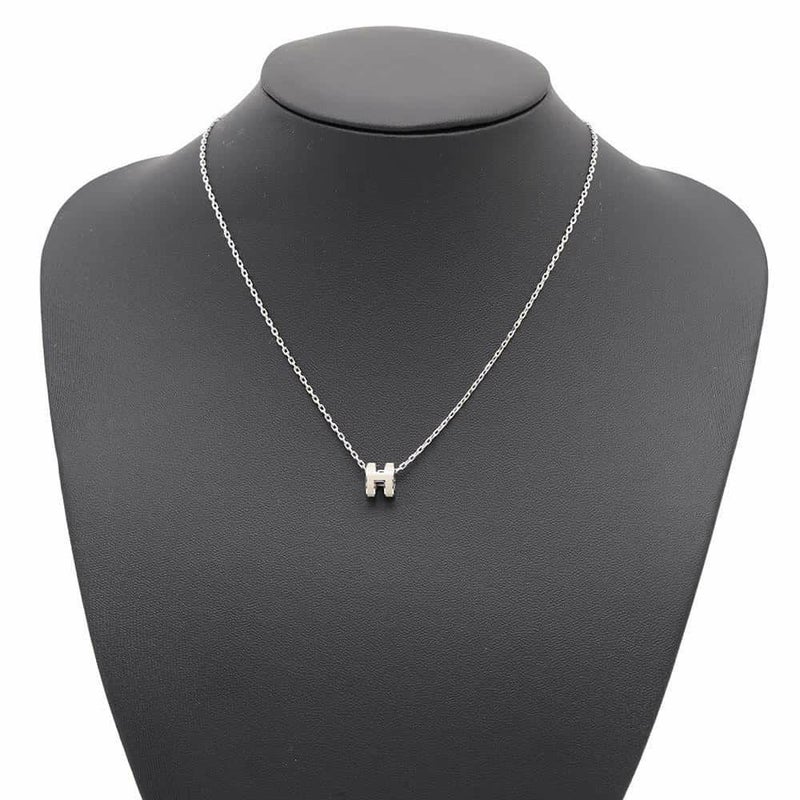 エルメス ネックレス ミニ・ポップアッシュ マロングラッセ/シルバー金具 HERMES アクセサリー