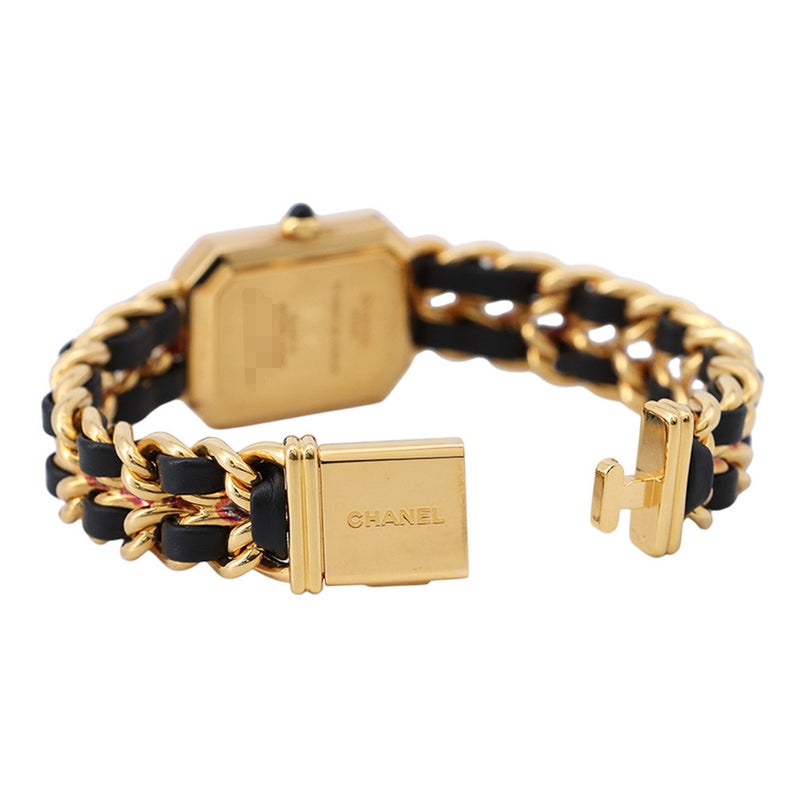 シャネル プルミエール L H0001 CHANEL 腕時計 黒文字盤 レディース