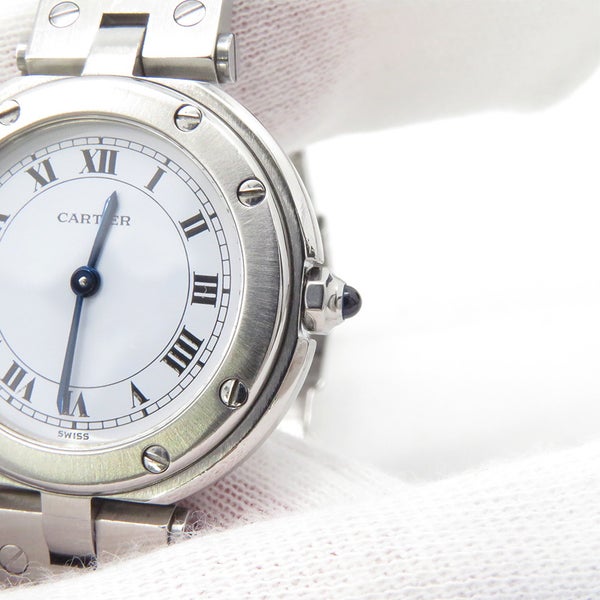 カルティエ サントス ヴァンドーム SM 8192 Cartier 腕時計 白文字盤