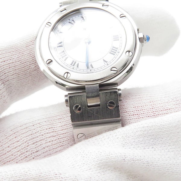 カルティエ サントス ヴァンドーム SM 8192 Cartier 腕時計 白文字盤