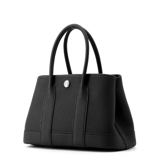 エルメス トートバッグ ネオ・ガーデン 23 ガーデンパーティ ブラック/シルバー金具 ネゴンダ K刻印 HERMES 黒