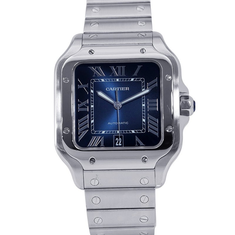 カルティエ サントス ドゥ カルティエ LM WSSA0013 Cartier 腕時計 ブルー文字盤