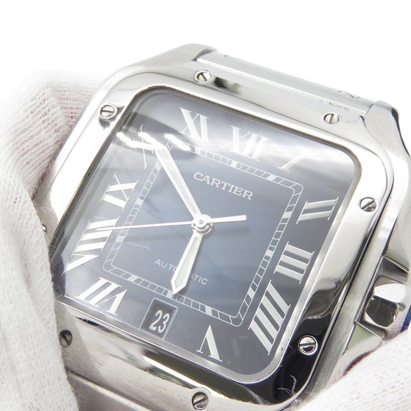 カルティエ サントス ドゥ カルティエ LM WSSA0013 Cartier 腕時計 ブルー文字盤
