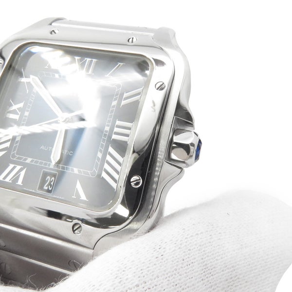 カルティエ サントス ドゥ カルティエ LM WSSA0013 Cartier 腕時計 ブルー文字盤