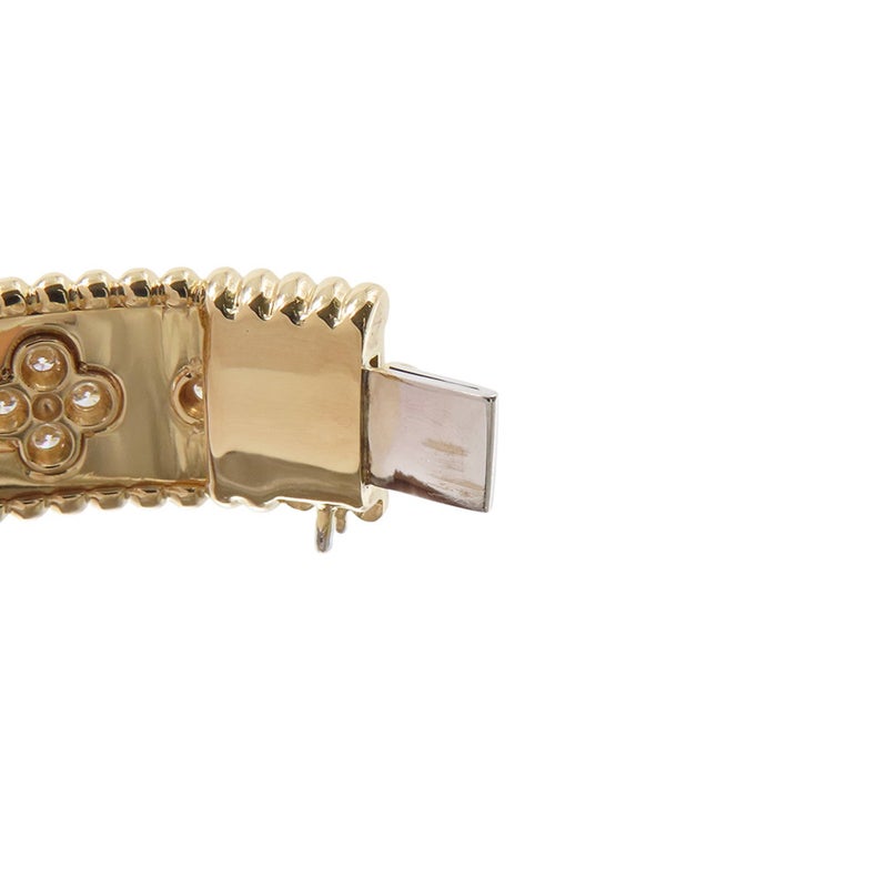 ヴァンクリ ブレスレット ペルレ クローバー エクストラスモールモデル ダイヤモンド 72P 計1.6ct K18YGイエローゴールド VCARO56200