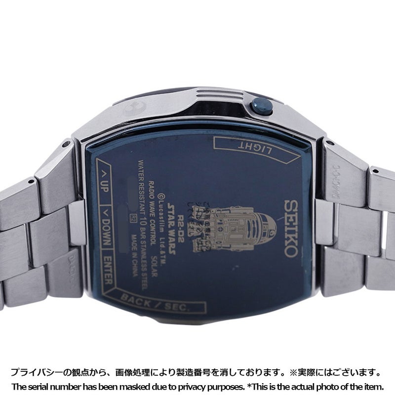 セイコー ブライツ スターウォーズ R2-D2 1000本限定 SDGA005 SEIKO 腕時計 黒/白文字盤 ソーラー電波