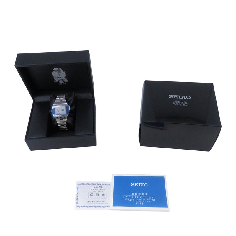 セイコー ブライツ スターウォーズ R2-D2 1000本限定 SDGA005 SEIKO 腕時計 黒/白文字盤 ソーラー電波