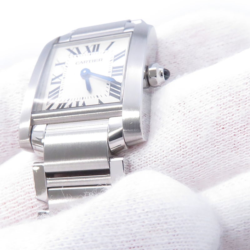カルティエ タンク フランセーズ SM W51008Q3 Cartier 腕時計 シルバー文字盤 クォーツ