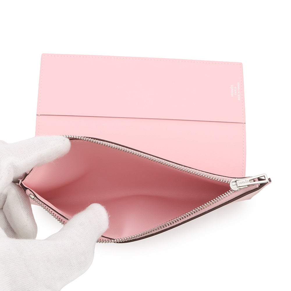 エルメス ノートカバー EAジップ ローズサクラ/シルバー金具 スイフト