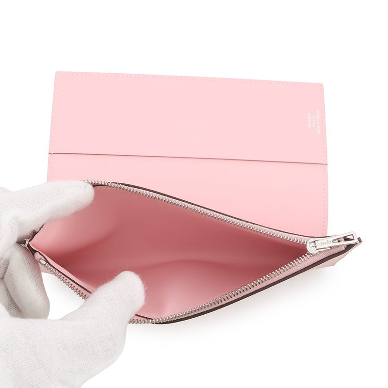 エルメス ノートカバー EAジップ ローズサクラ/シルバー金具 スイフト W刻印 HERMES Eazip