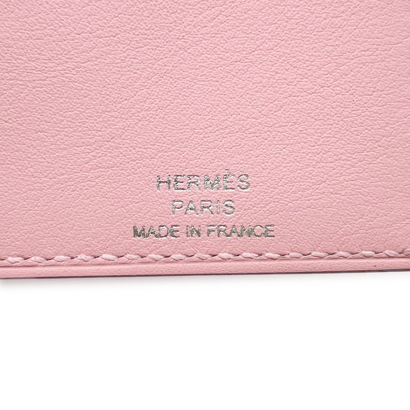 エルメス ノートカバー EAジップ ローズサクラ/シルバー金具 スイフト W刻印 HERMES Eazip