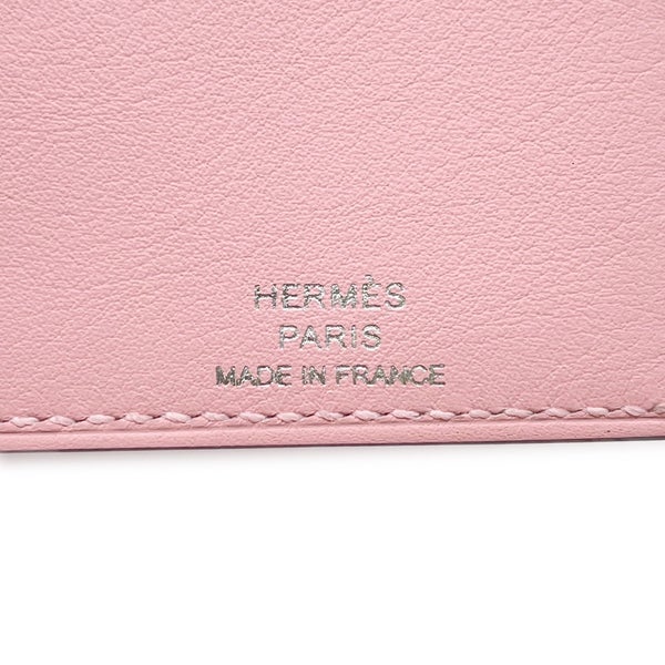 エルメス ノートカバー EAジップ ローズサクラ/シルバー金具 スイフト W刻印 HERMES Eazip