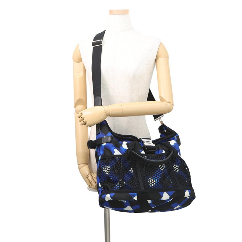 シャネル ショルダーバッグ エアライン ナイロン CAHNEL バッグ ２way トートバッグ 黒