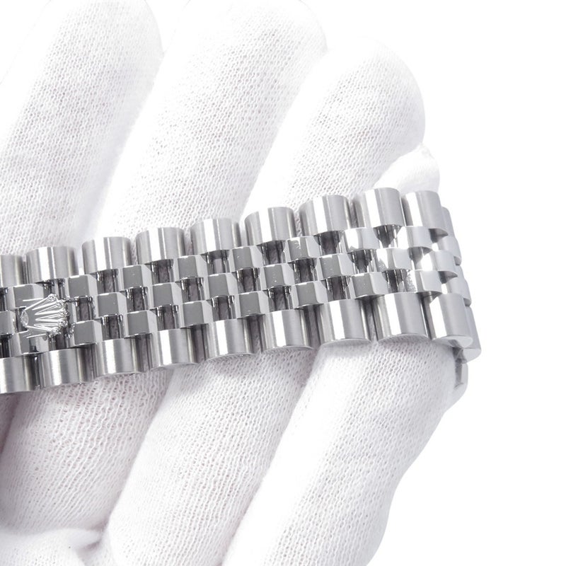 ロレックス デイトジャスト36 SS/K18 ランダムシリアル ルーレット 116234G ROLEX 腕時計 ホワイトシェル文字盤 10Pダイヤ
