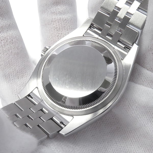 ロレックス デイトジャスト36 SS/K18 ランダムシリアル ルーレット 116234G ROLEX 腕時計 ホワイトシェル文字盤 10Pダイヤ