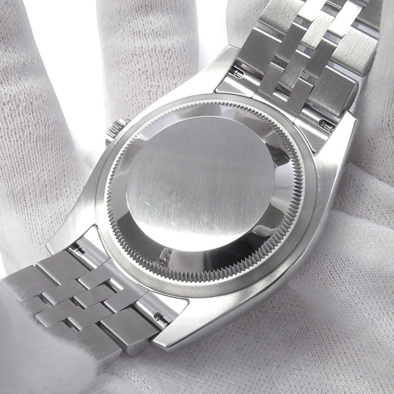 ロレックス デイトジャスト36 SS/K18 ランダムシリアル ルーレット 116234G ROLEX 腕時計 ホワイトシェル文字盤 10Pダイヤ