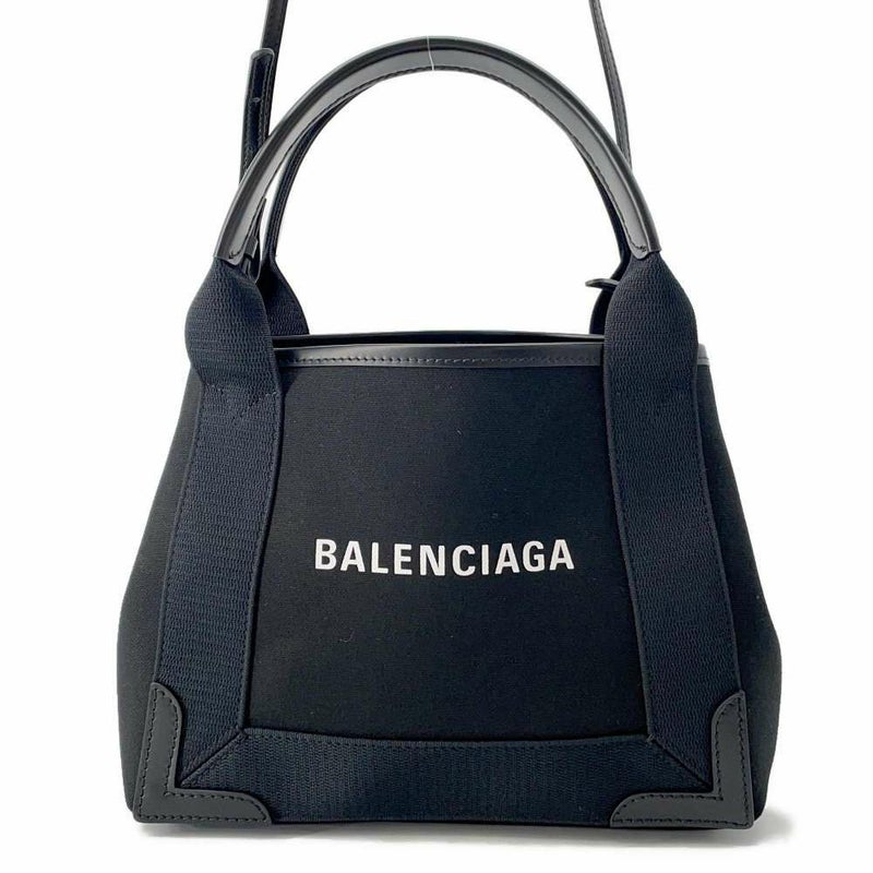 バレンシアガ ハンドバッグ ネイビーカバ XS 390346 BALENCIAGA バッグ 2wayショルダーバッグ黒 ポーチ付き