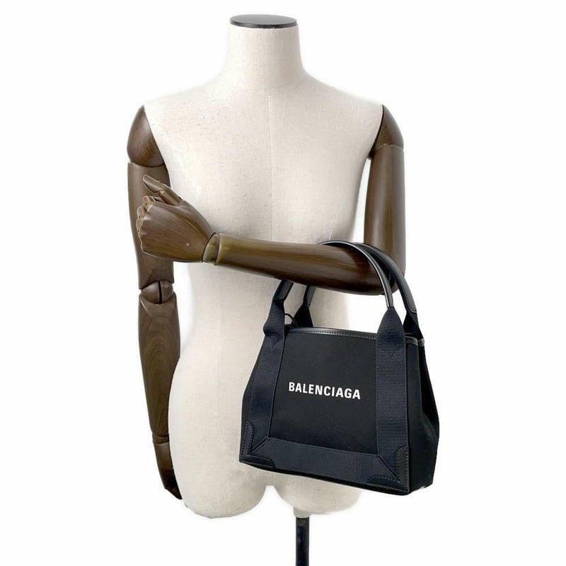 バレンシアガ ハンドバッグ ネイビーカバ XS 390346 BALENCIAGA バッグ 2wayショルダーバッグ黒 ポーチ付き