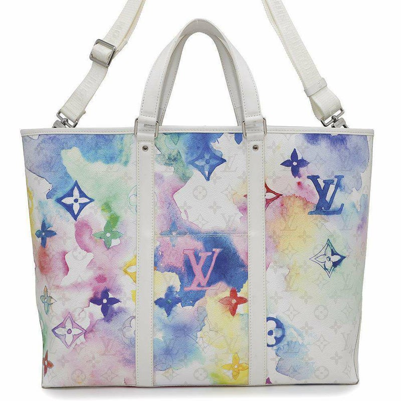 ルイヴィトン トートバッグ ウォーターカラー・モノグラム ウィークエンド・トートGM M45754 2wayショルダーバッグ