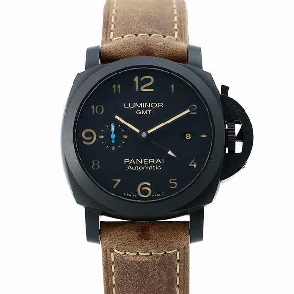 パネライ ルミノールGMT U番 PAM01441 PANERAI 腕時計 黒文字盤