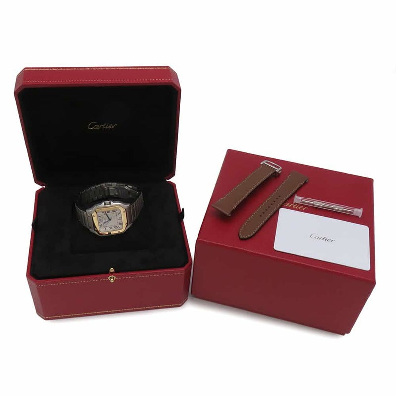 カルティエ サントス ドゥ カルティエ MM W2SA0016 Cartier 腕時計 オパライン文字盤