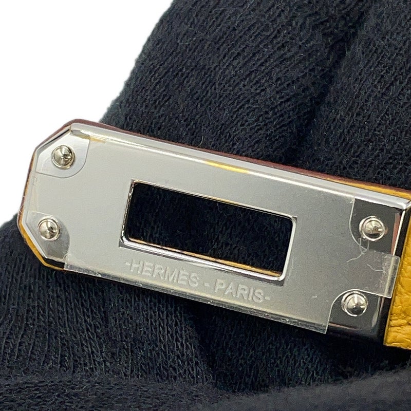 エルメス ハンドバッグ ミニケリー2 ヴェルソ 外縫い ジョーヌアンブル/ローズティリアン/シルバー金具 シェブルシャムキラ U刻印